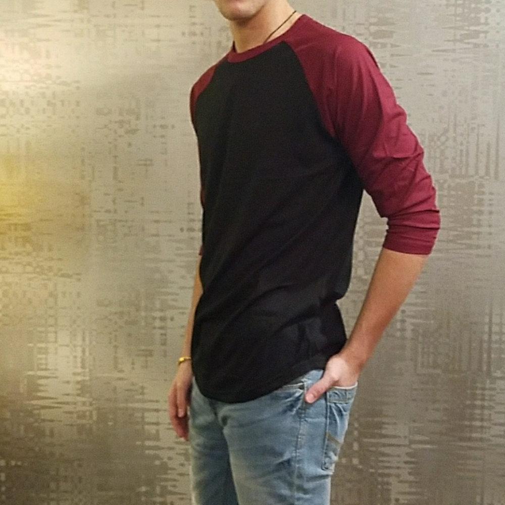 NEW Men's 3/4 Raglan Tee - Picture 5 of 5